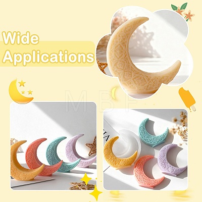2Pcs 2 Styles Moon Candle Silicone Molds ST-CJ0043-073-1