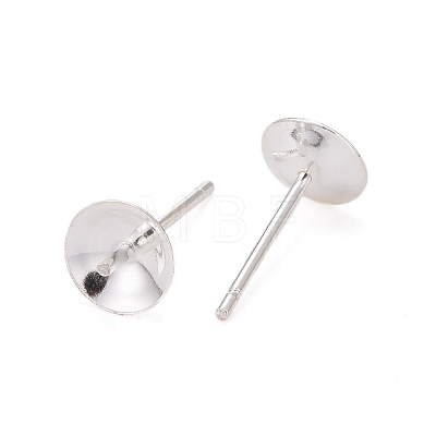 925 Sterling Silver Stud Earring Findings X-STER-K167-027D-S-1