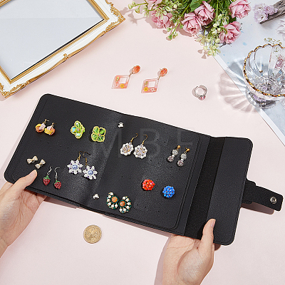 1Pc PU Leather Earring Organizer Book ABAG-CL0001-71-1