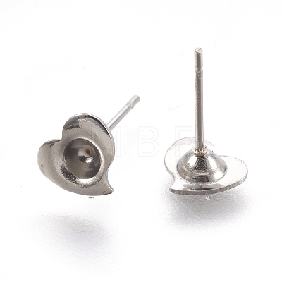 304 Stainless Steel Ear Stud Components X-STAS-G187-06P-1