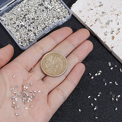 1000Pcs Brass Crimp Beads KK-PA0001-11-1
