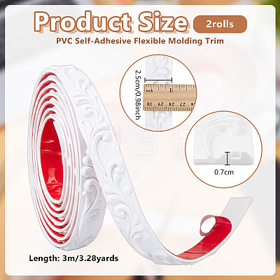 PVC Self-Adhesive Flexible Molding Trim AJEW-WH0752-492A-1