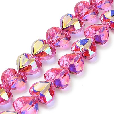 Electroplate Transparent Glass Beads Strands EGLA-B012-AB07-1