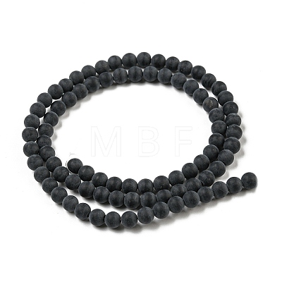 Grade A Natural Black Agate Beads Strands G447-2-1