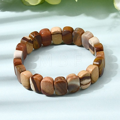 Natural Mookaite Beaded Stretch Bracelets for Women Men BJEW-D461-02E-1