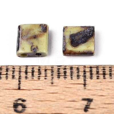 2-Hole Baking Paint Glass Seed Beads SEED-N009-03G-1