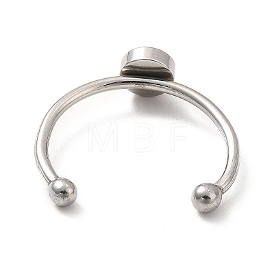 304 Stainless Steel Cuff Ring Findings X-STAS-E044-04P-1
