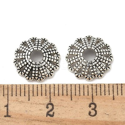 Tibetan Style Alloy Bead Caps TIBE-P003-76AS-1