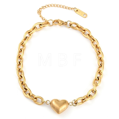 201 Stainless Steel Cable Chain Link Bracelets BJEW-M051-01G-1-1