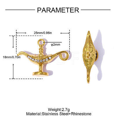 304 Stainless Steel Pendants STAS-OY015-5G-1