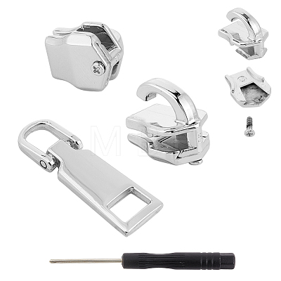 Stainless Steel Zipper Accessories FIND-WH0173-498P-1