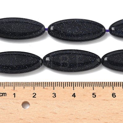 Synthetic Blue Goldstone Beads Strands G-B078-E14-01A-1