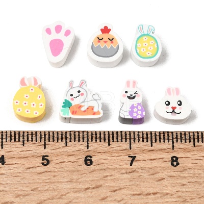 Easter Handmade Polymer Clay Beads CLAY-A006-01-1