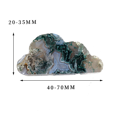 Natural Moss Agate Display Decorations G-PW0004-05-1