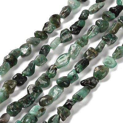 Natural Emerald Beads Strands G-P497-01E-15-1