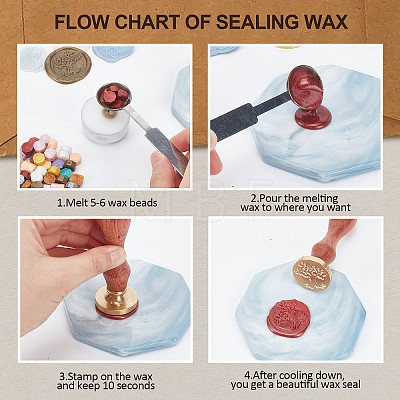 Brass Sealing Wax Stamp Head AJEW-WH0208-899-1