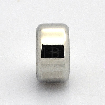 Big Hole Smooth Surface 304 Stainless Steel Smooth Column Beads STAS-O048-08-1