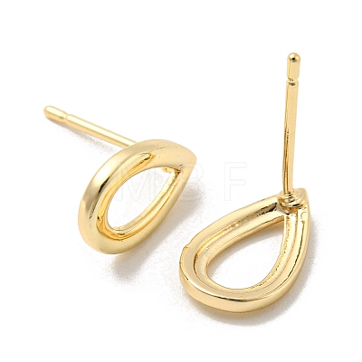 Brass Stud Earrings EJEW-B035-12KCG-1