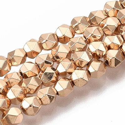 Electroplate Non-magnetic Synthetic Hematite Beads Strands G-T114-29A-1
