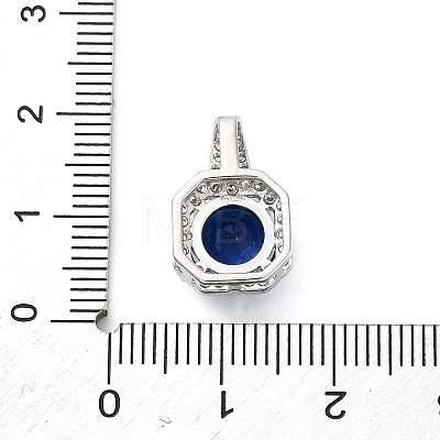 Brass Micro Pave Cubic Zirconia Pendants KK-Q047-01F-1