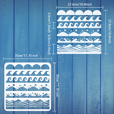 PET Hollow Out Drawing Painting Stencils DIY-WH0391-0169-1