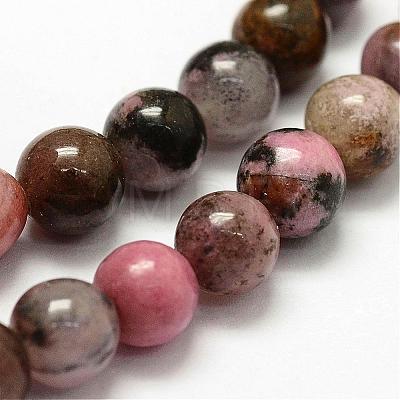 Natural Rhodonite Beads Strands G-F364-01-8mm-1