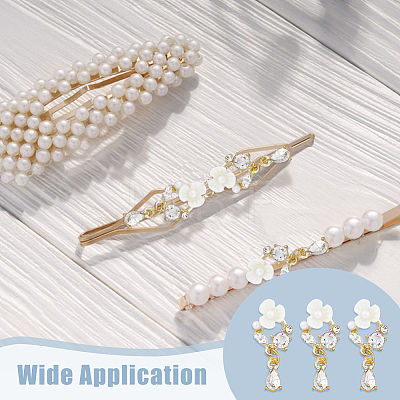 Flower Alloy Cabochons MRMJ-WH0001-10-1