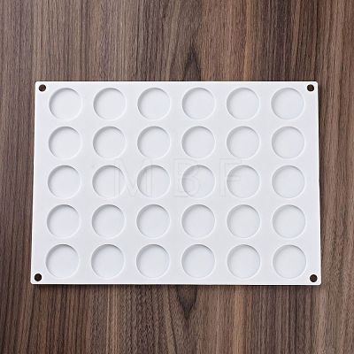 DIY Flat Round Wax Seal Stamp Silicone Mats AJEW-A038-02-1
