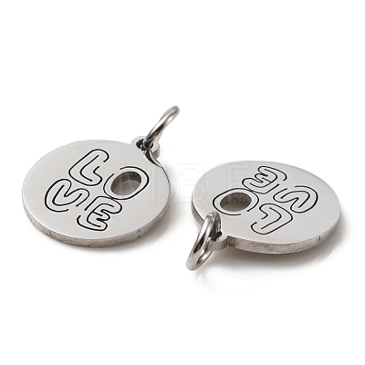 304 Stainless Steel Charms STAS-D050-07P-12-1