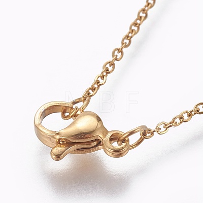 304 Stainless Steel Cable Chain Necklaces NJEW-P248-01G-1