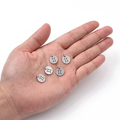 304 Stainless Steel Charms STAS-Q201-T445-3S-1
