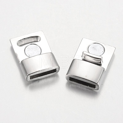 Rectangle Alloy Magnetic Clasps X-PALLOY-L168-05-1
