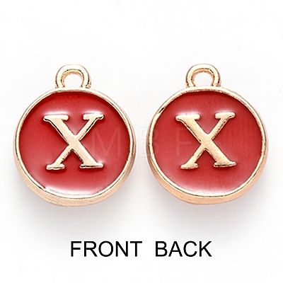 Golden Plated Enamel Alloy Charms ENAM-SZ0001-26C-X-1