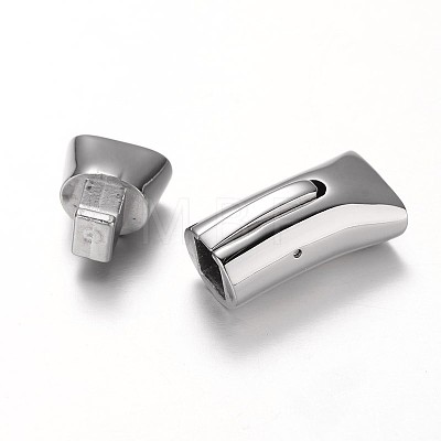 Smooth Surface 304 Stainless Steel Rectangle Magnetic Clasps STAS-I045-07-1