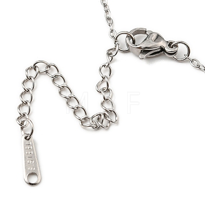 201 Stainless Steel Claw Pendant Necklace with Cable Chains NJEW-Q317-21P-1