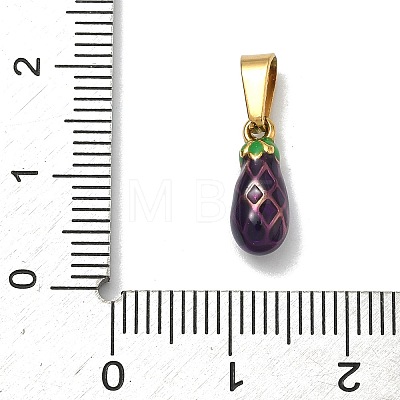 304 Stainless Steel Enamel Fruit Vegetable Charms STAS-F336-02F-G-1