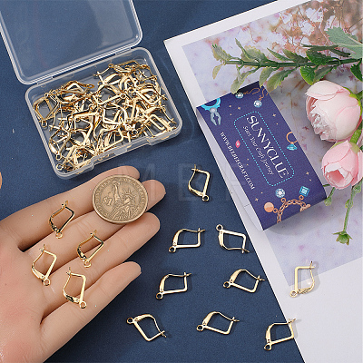 SUNNYCLUE 60Pcs Brass Donut Bails KK-SC0004-58G-1