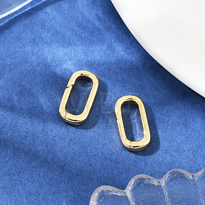 2Pcs Brass Spring Gate Rings FIND-BBC0004-41B-1