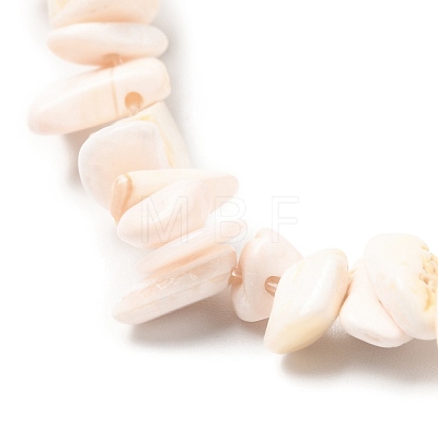 Natural Pink Shell Beads Strands BSHE-G029-02-1