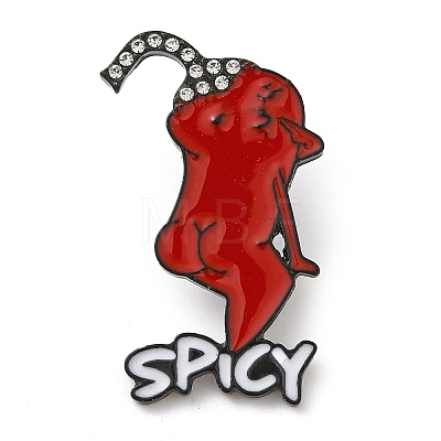 Spicy Hot Chili Pepper Alloy Enamel Pins JEWB-U009-09B-1