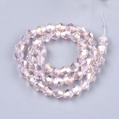 Electroplate Glass Beads Strands EGLA-Q118-8mm-B12-1