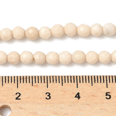 Natural Fossil Beads Strands X-G-K209-05D-4mm-1