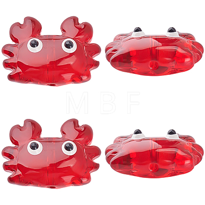 10Pcs Glass Enamel Beads LAMP-PA0001-44B-1