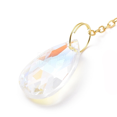 Crystal Chandelier Glass Teardrop Pendant Decorations HJEW-D029-02G-C-1