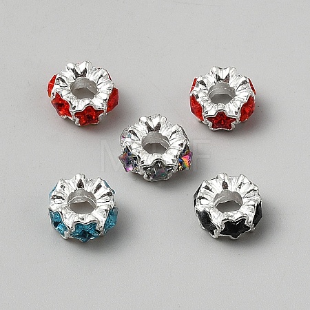 Alloy Rhinestone European Beads FIND-TAC0036-062S-02-1