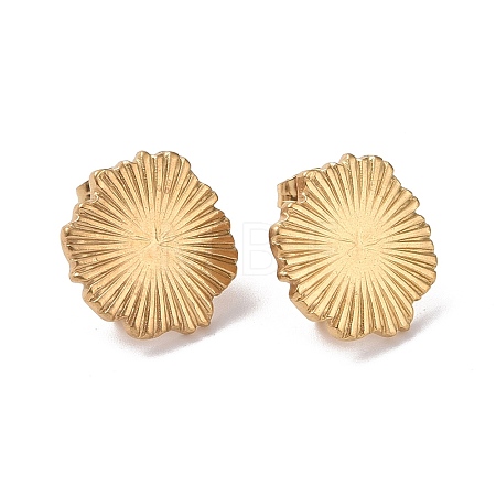 Ion Plating(IP) 304 Stainless Steel Stud Earring Finding STAS-C059-01G-1
