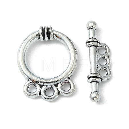 Tibetan Style Alloy Toggle Clasps LF10795Y-NF-1