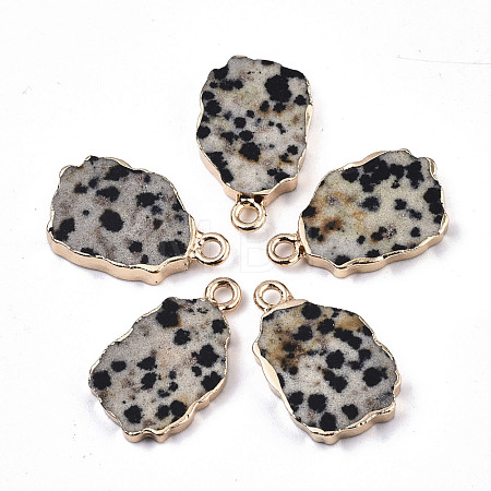 Natural Dalmatian Jasper Pendants G-N326-41H-1