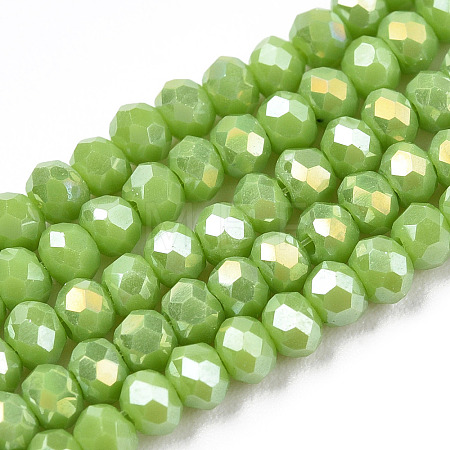 Electroplate Glass Beads Strands EGLA-A034-P3mm-B24-1