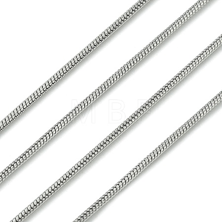 Tarnish Resistant 304 Stainless Steel Round Snake Chains CHS-K007-06C-1